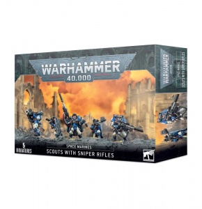 Space Marines: Scouts With Sniper Rifles (Box damaged)