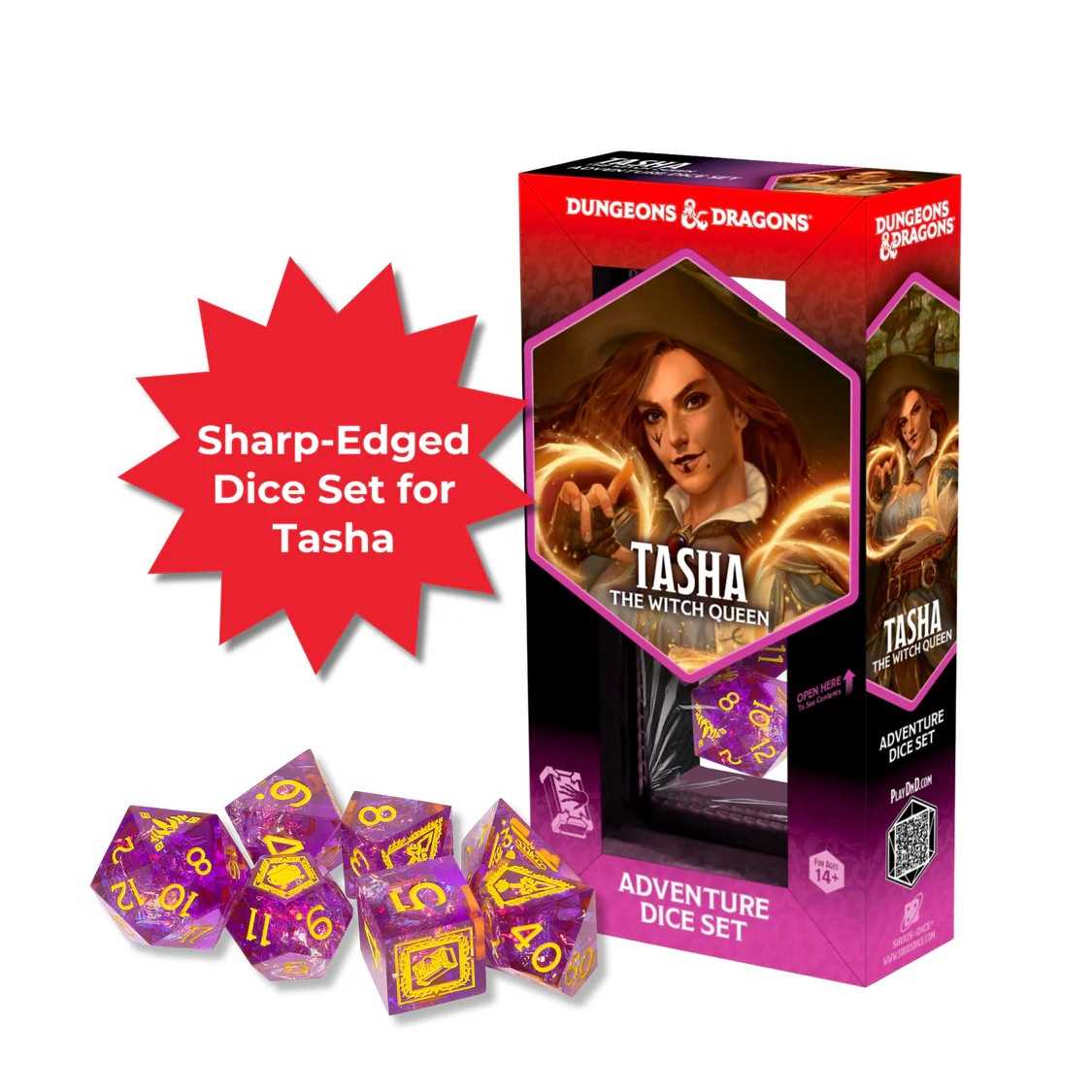 Adventure Dice Set - Tasha the Witch Queen – Sharp-Edged Dice Set: Dungeons & Dragons