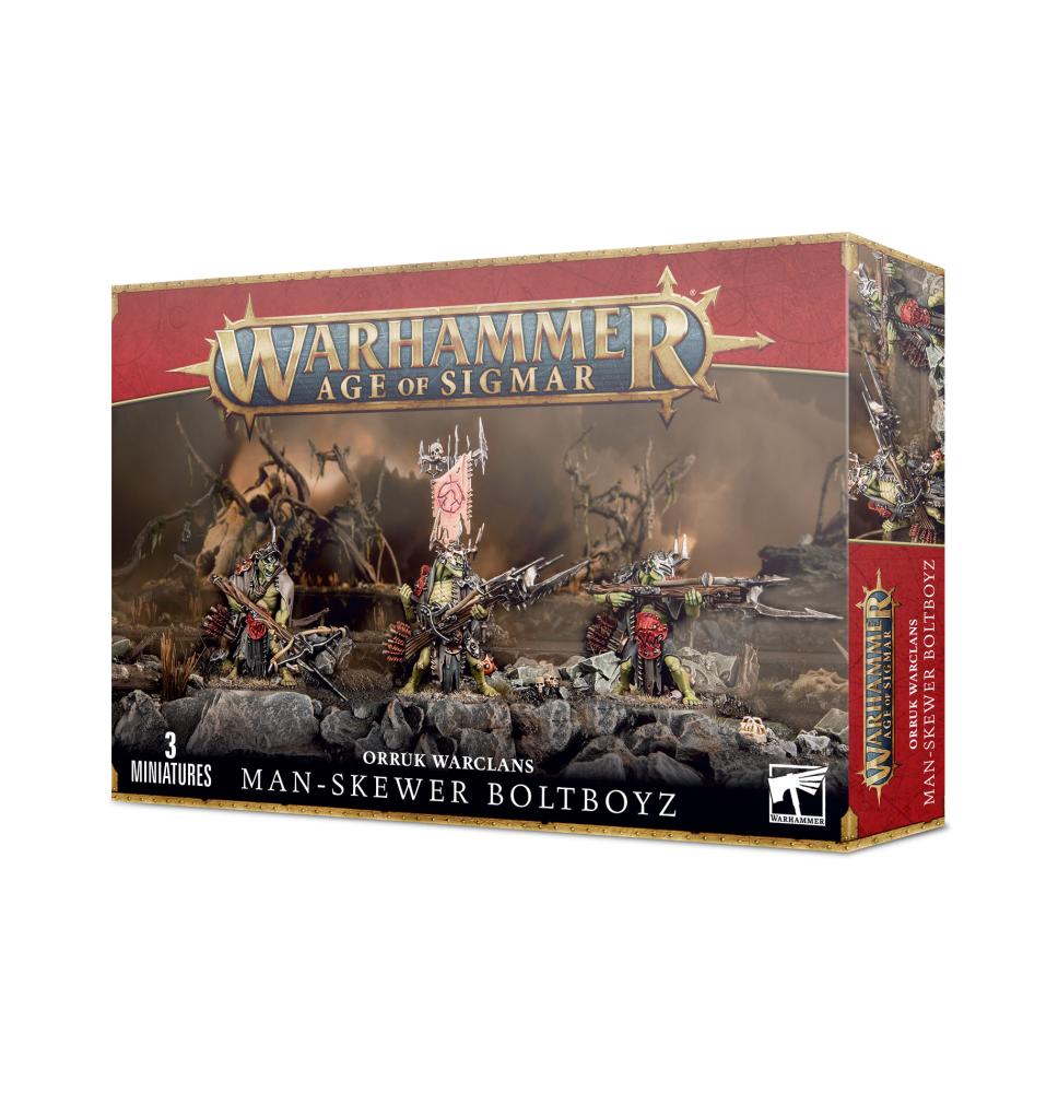 Orruk Warclans: Man-Skewer Boltboyz (Box damaged)